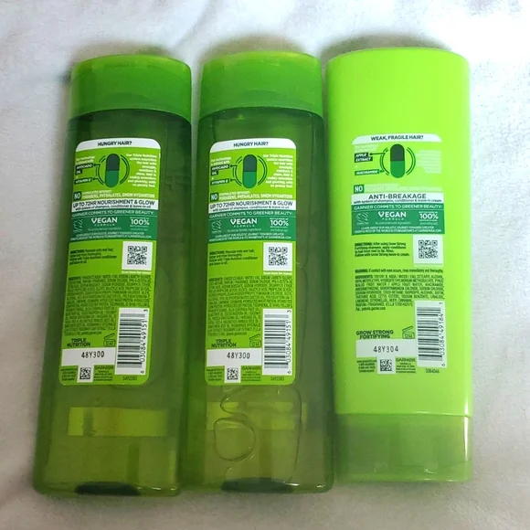 Garnier Fructis Triple Nutrition Shampoo,12.5 x2 Garnier Grow/Strong Conditioner - Picture 2 of 2